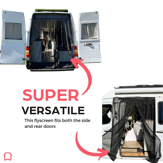 UNIVERSAL Magnetic Fly Screens for Vans (Rear and Side)