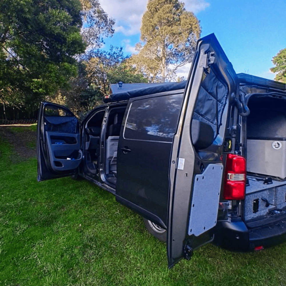 Rear door window covers for Peugeot Expert