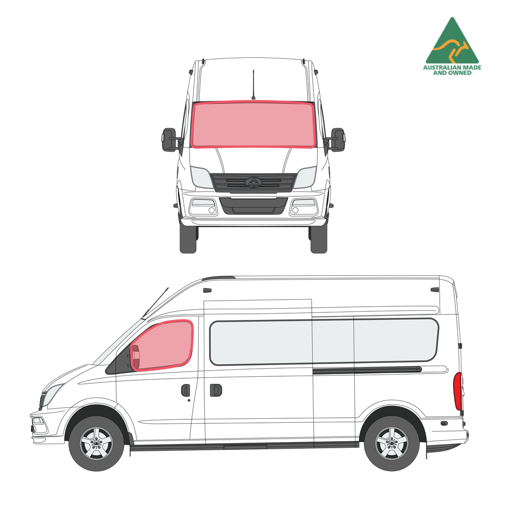 LDV V80 cab set window cover