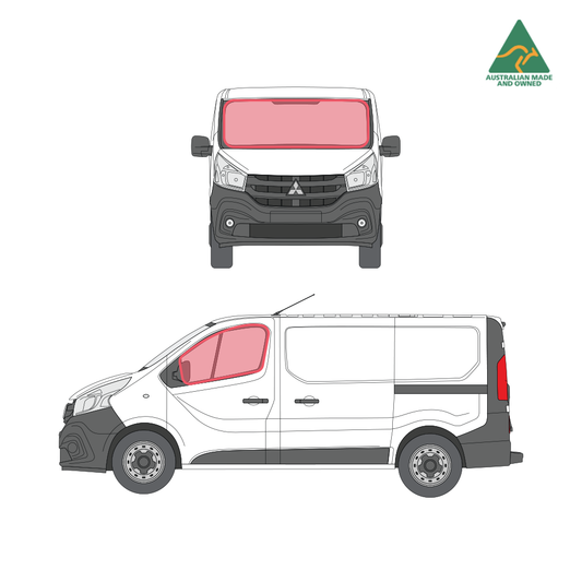 Mitsubishi Express front cab window covers