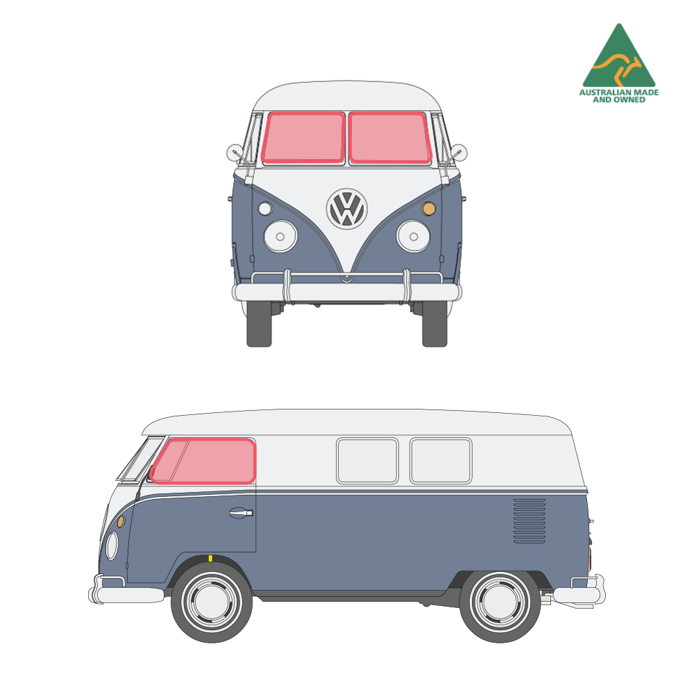 VW Kombi cab set window covers