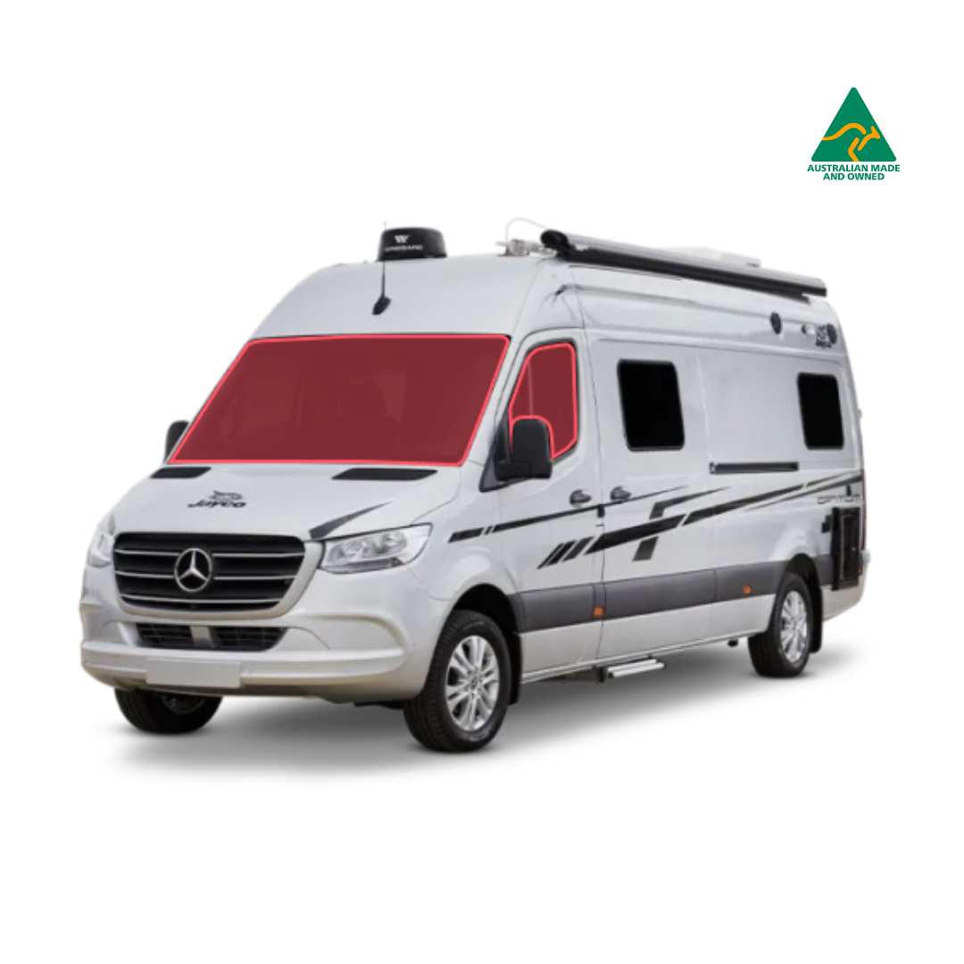 Jayco Optimum cab window covers