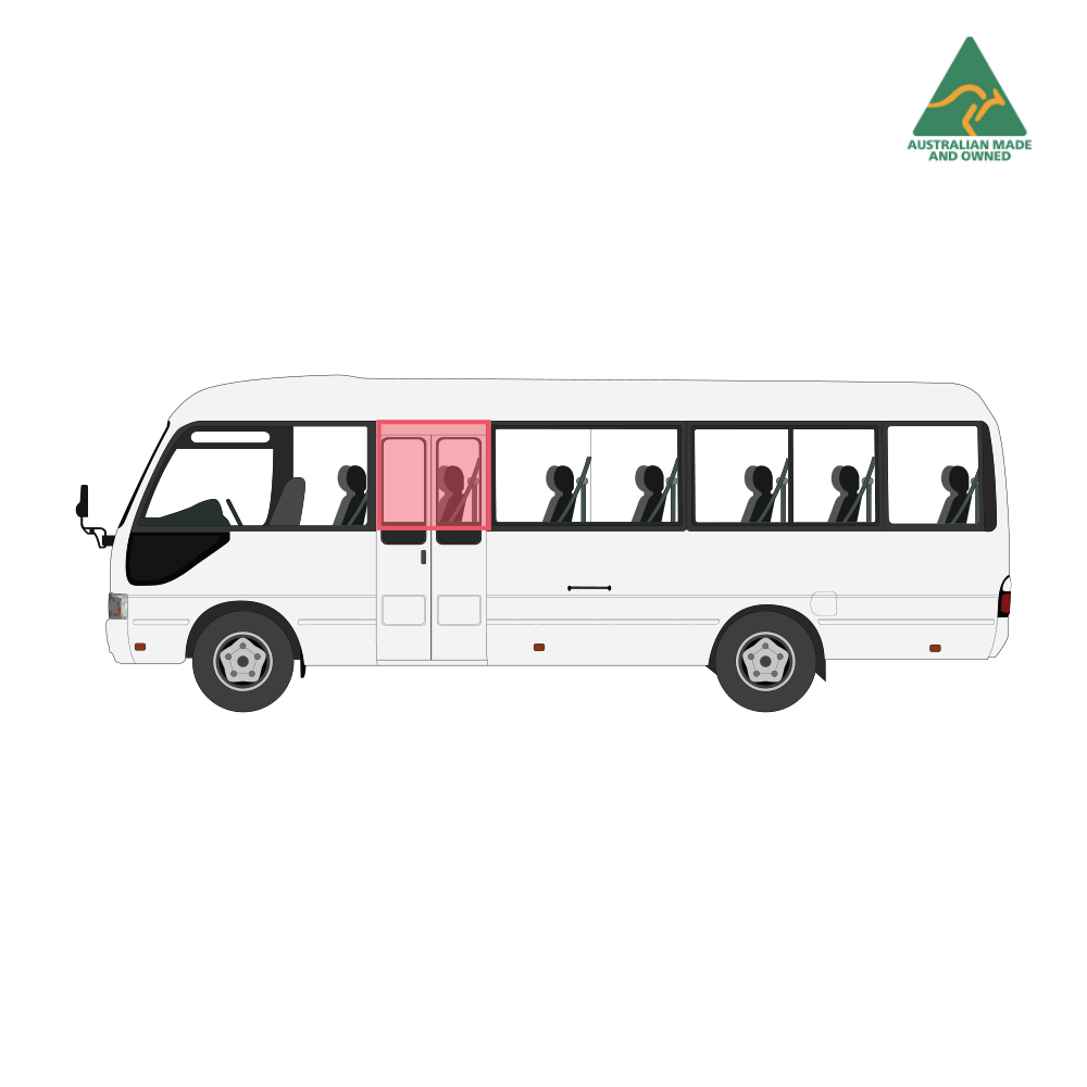 Toyota Coaster plug passenger door window cover