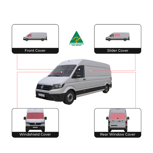 VW Crafter front and rear window cover set