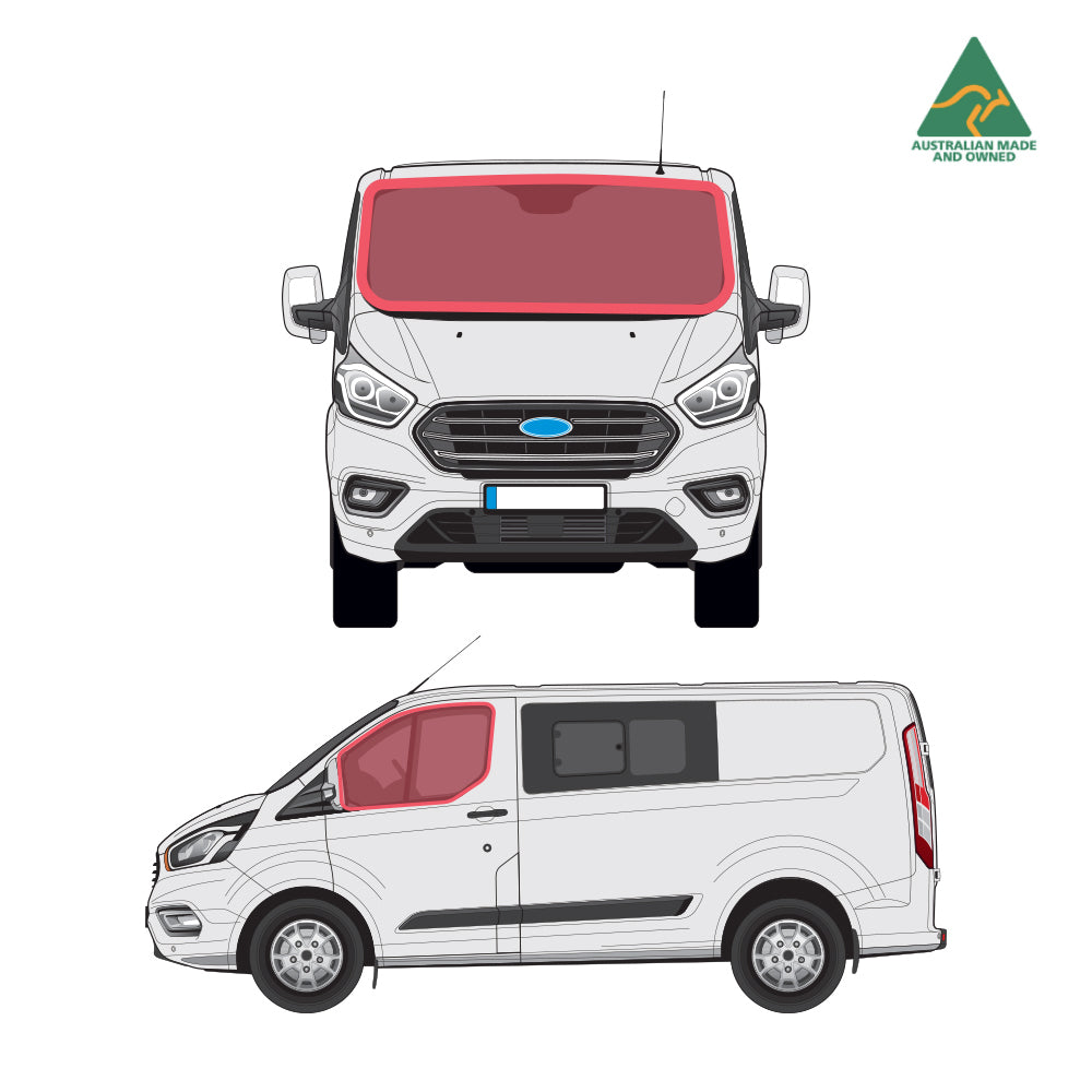Ford Transit Custom cab window covers