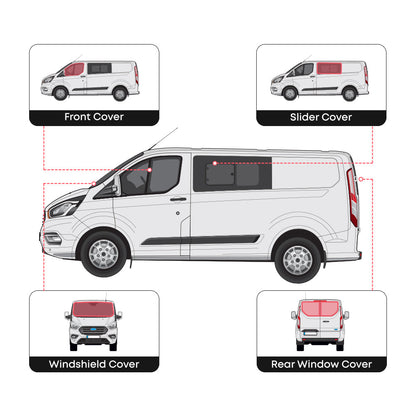 Full set of window covers for Ford Transit Custom