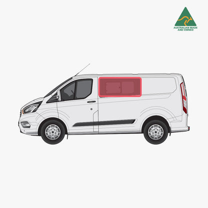Slider door window cover for Ford Transit Custom