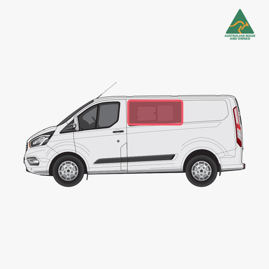 Slider door window cover for Ford Transit Custom