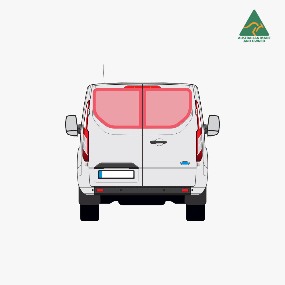 Rear door window covers for Ford Transit Custom