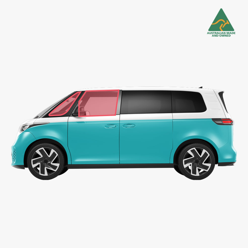 Front door window covers for VW Buzz
