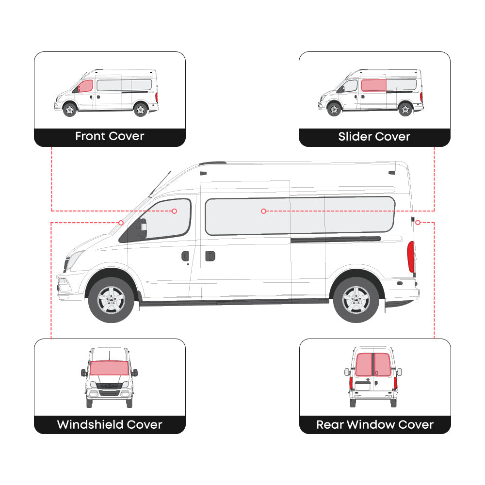 LDV V80 full set window covers