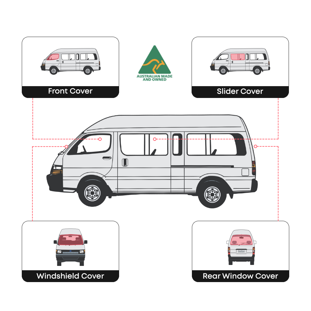 Toyota Commuter Full Set (5 Window Covers)