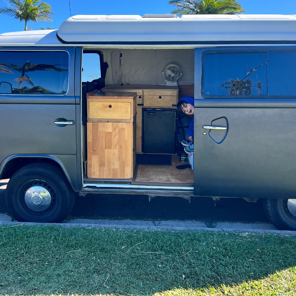 Sliding door window cover for VW Kombi