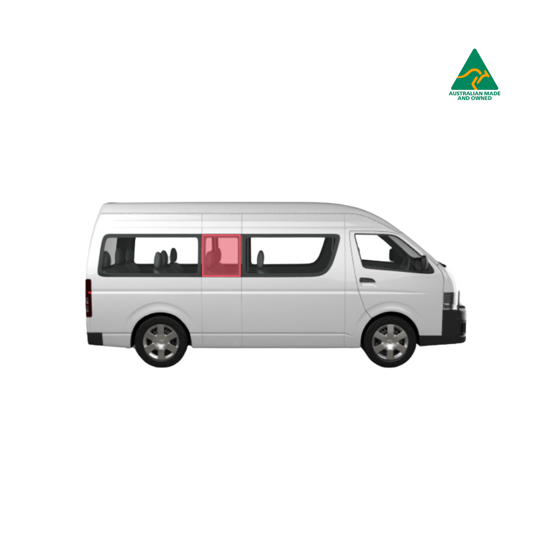 Toyota Commuter rear and middle panel window covers