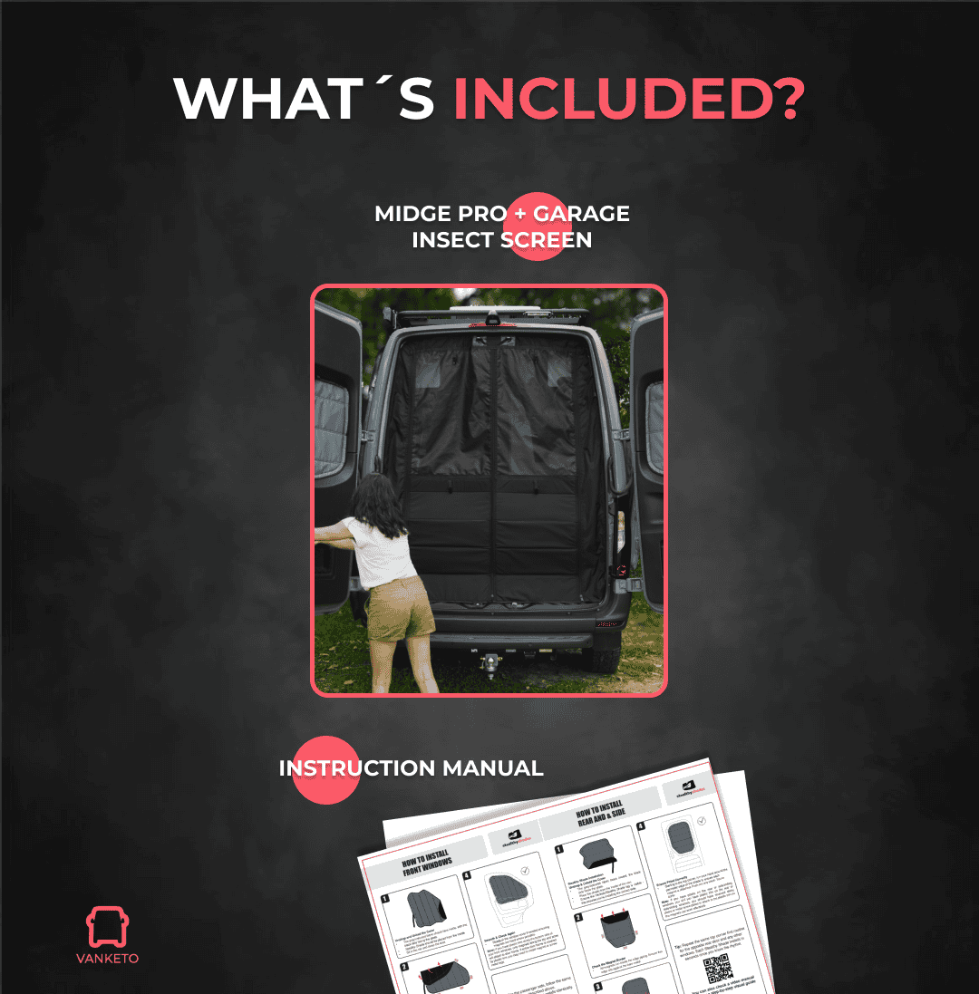 Midge Pro Garage Rear Door Insect Screen (Sprinter)