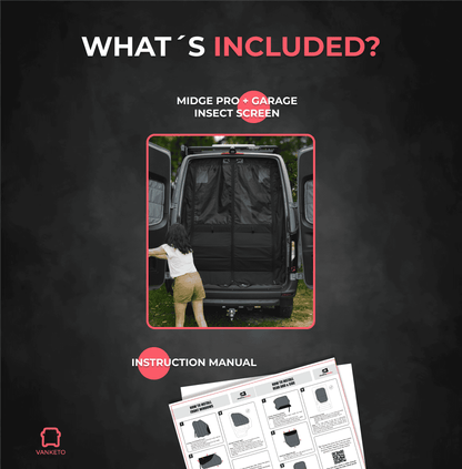 Midge Pro Garage Rear Door Insect Screen (Sprinter)