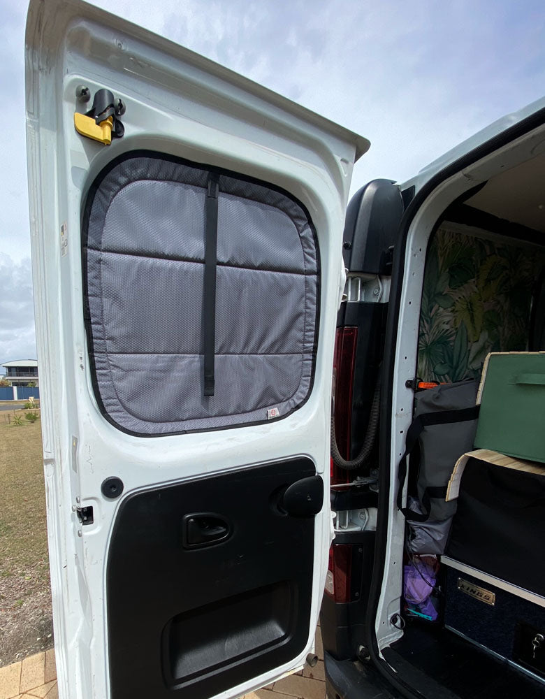 Mitsubishi Express rear door window cover