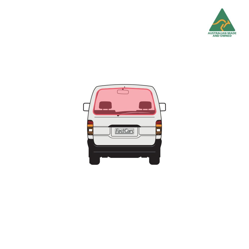 Rear door window cover for Toyota Hiace