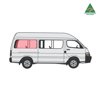 Toyota Commuter insulated rear and middle window covers