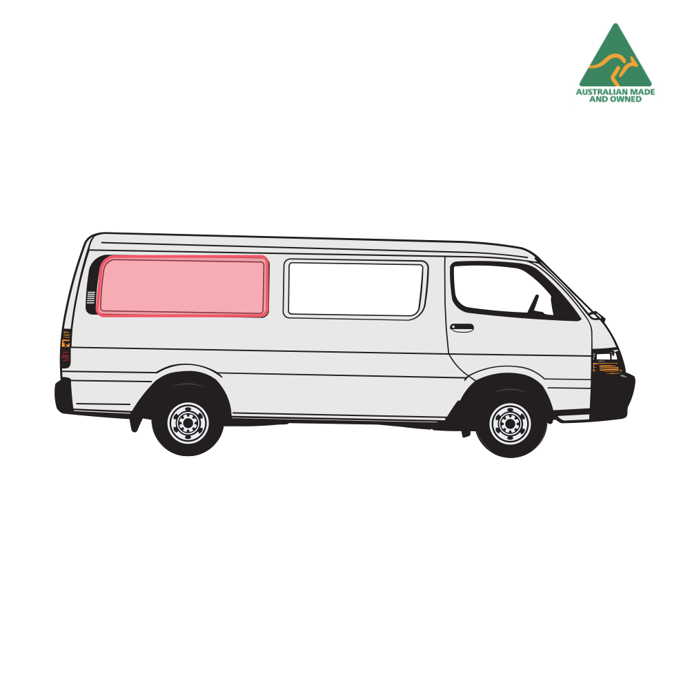 Toyota Commuter rear and middle panel window covers