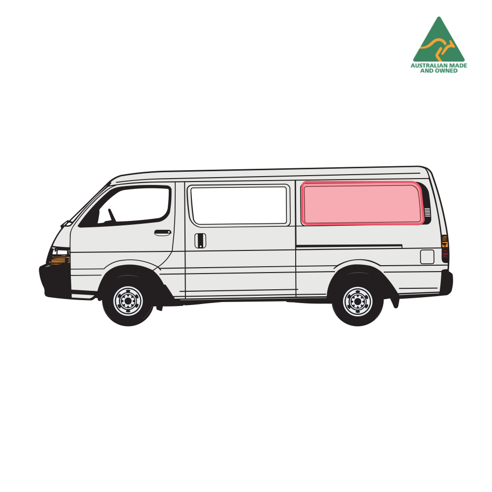 Toyota Commuter rear and middle panel window covers