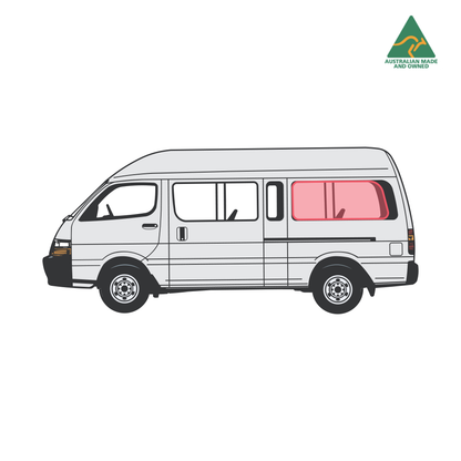 Toyota Commuter rear and middle panel window covers