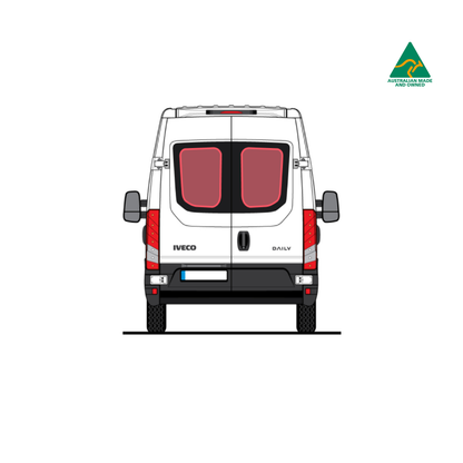 Rear door window covers for Iveco Daily