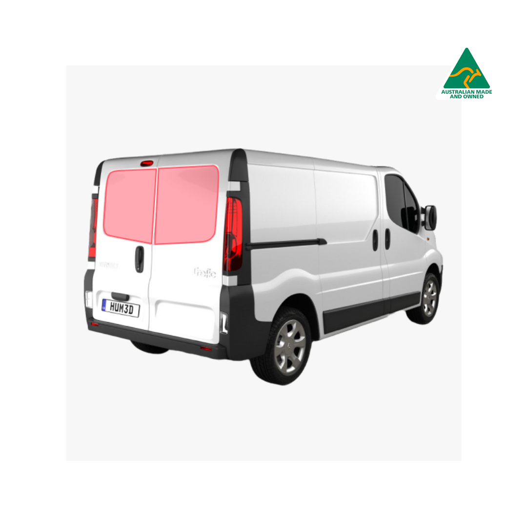 Rear door window cover for Renault Trafic