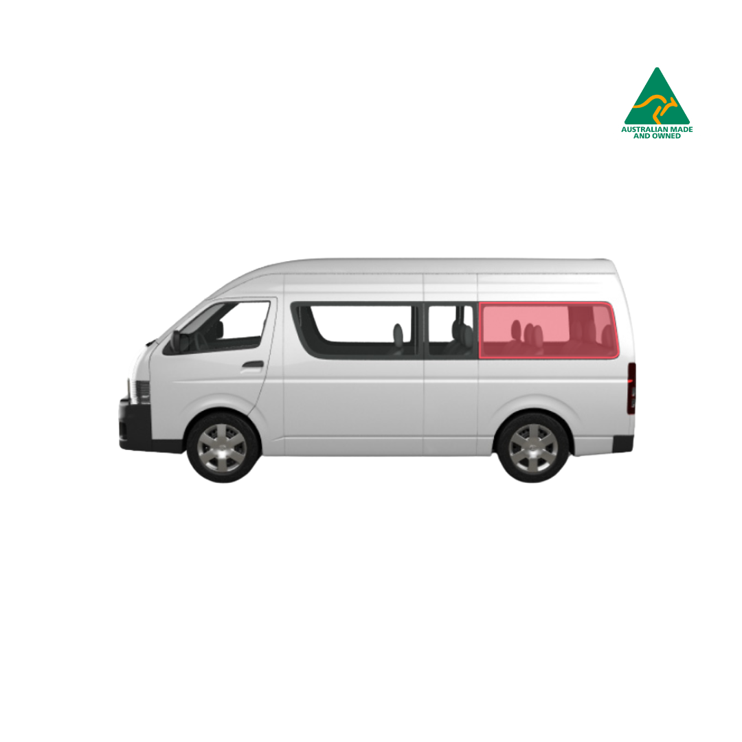 Toyota Commuter rear and middle panel window covers