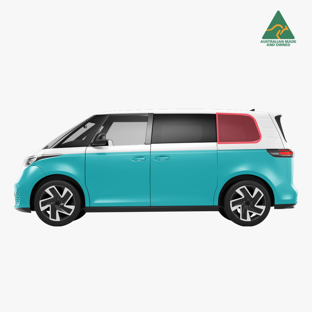 VW Buzz passenger rear panel window cover