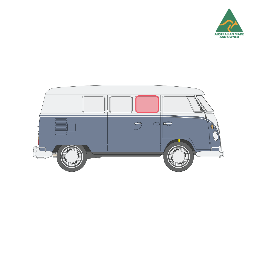 VW Kombi slider door window cover