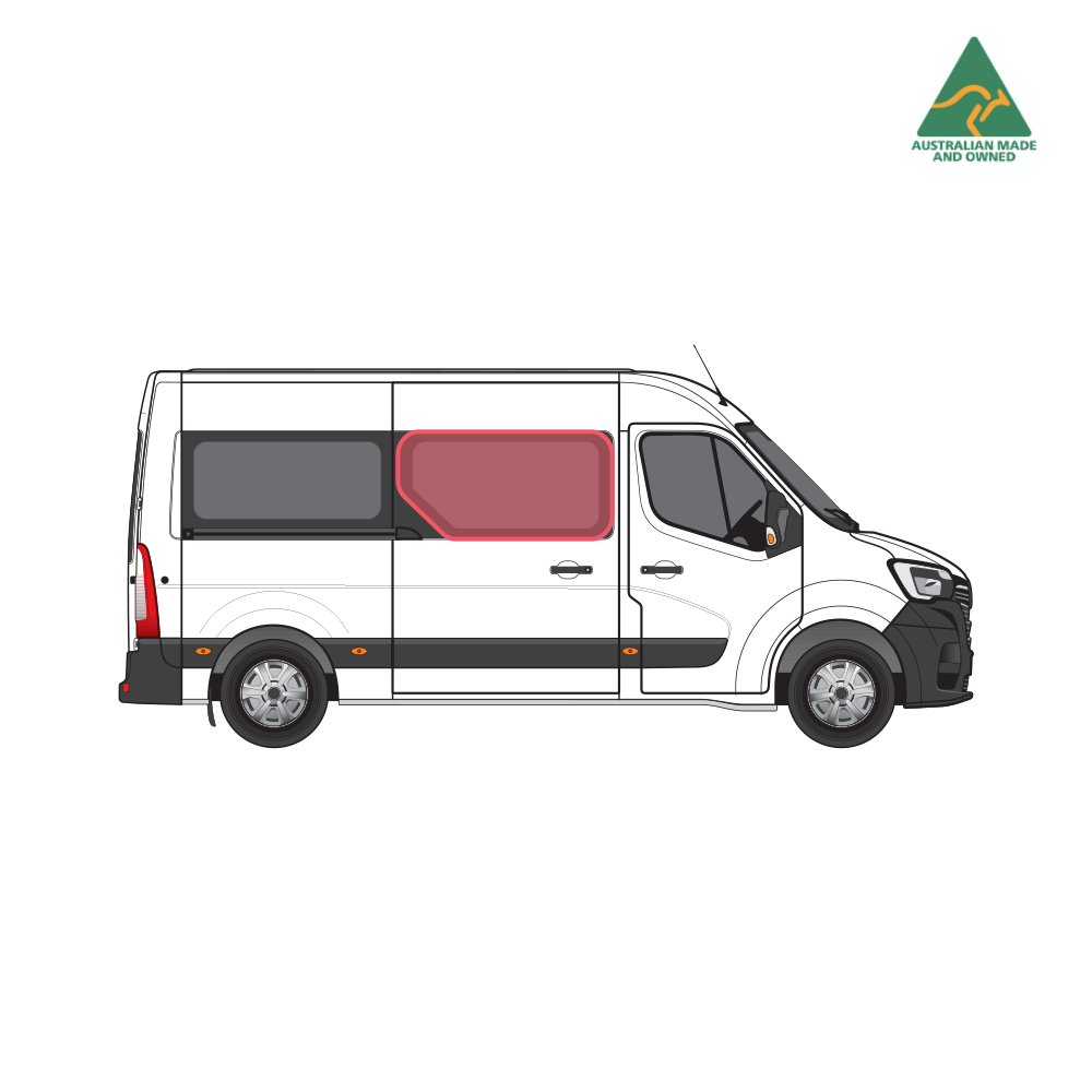 Sliding door window cover for Renault Master