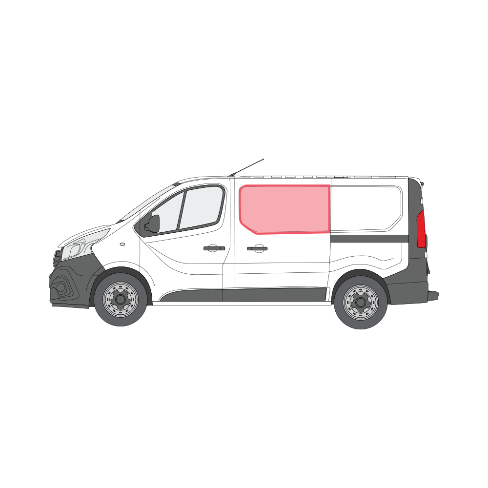 Mitsubishi Express slider door window cover