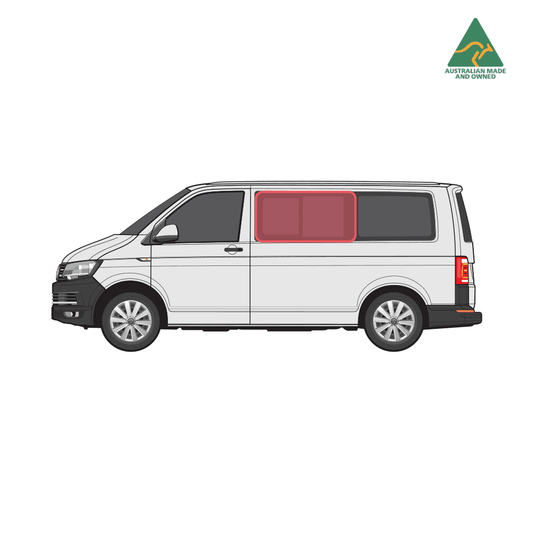 VW Transporter passenger slider door window cover