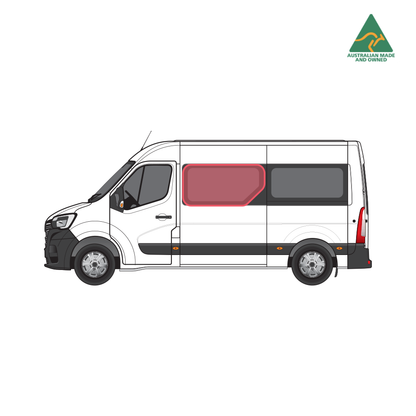 Sliding door window cover for Renault Master