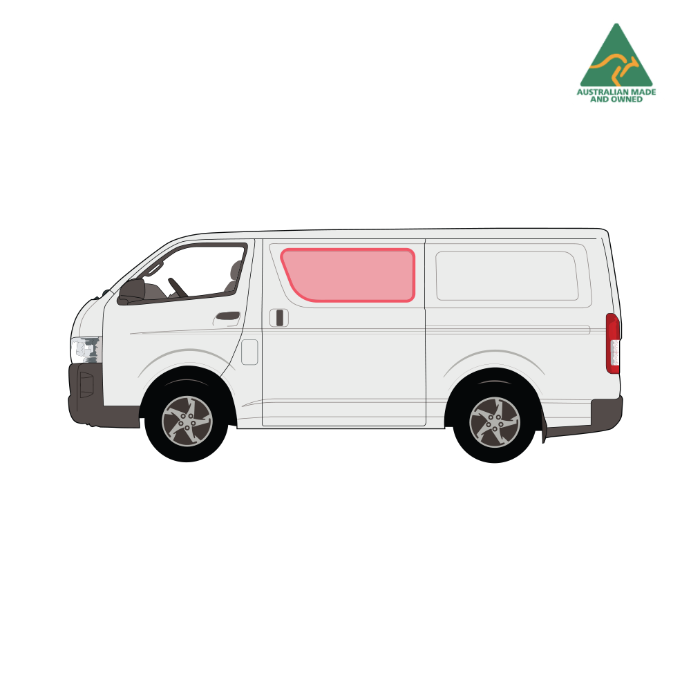 Side sliding door window cover for Toyota Hiace