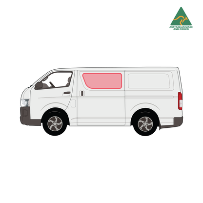 Side sliding door window cover for Toyota Hiace