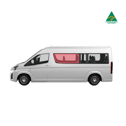 Side sliding door window cover for Toyota Hiace