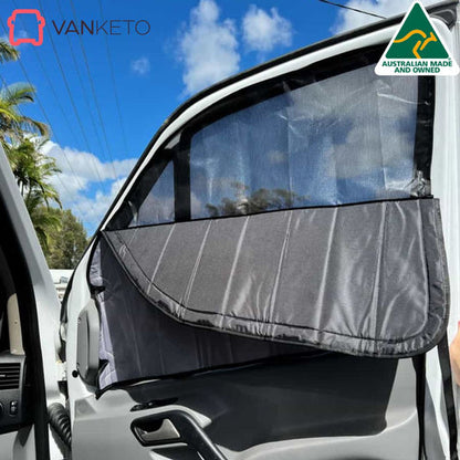 Front door window covers for Kea Nomad