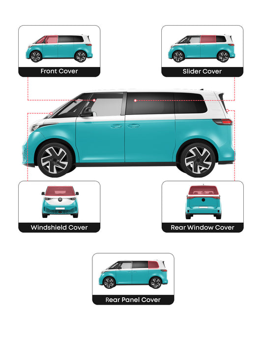 VW Buzz Super Full Set - (8) Window Covers