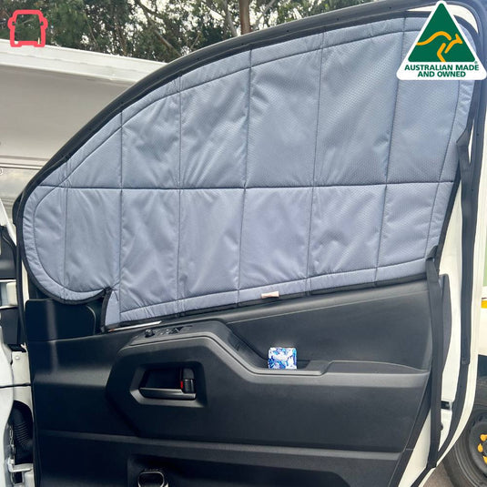 Front cab window covers for Kea HiTop