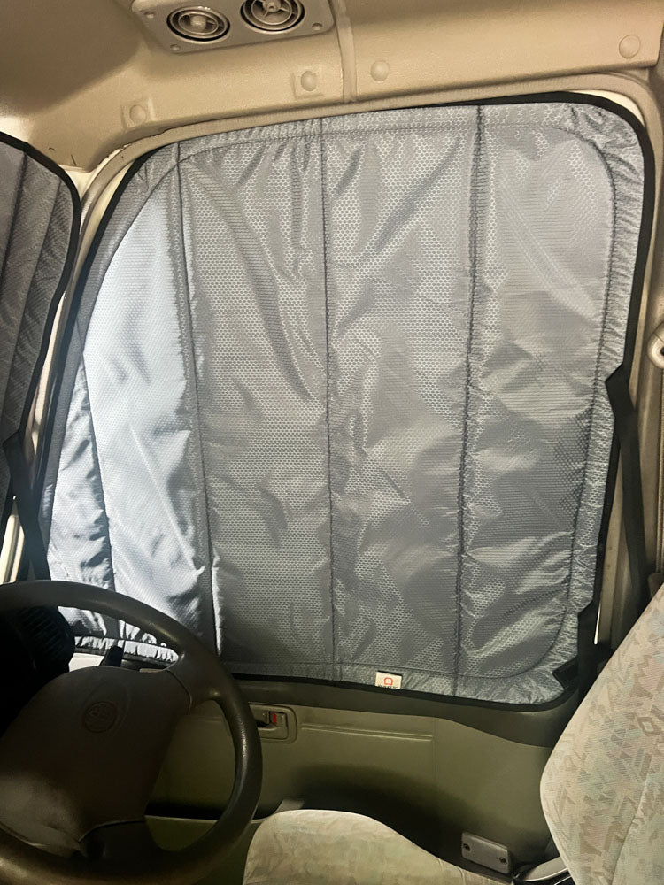 Front cab window covers for Toyota Coaster