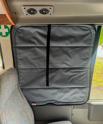 Front cab window covers for Toyota Coaster