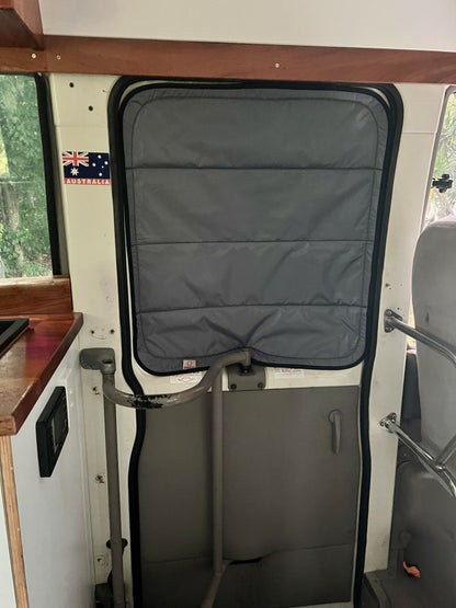 Toyota Coaster plug passenger door window cover
