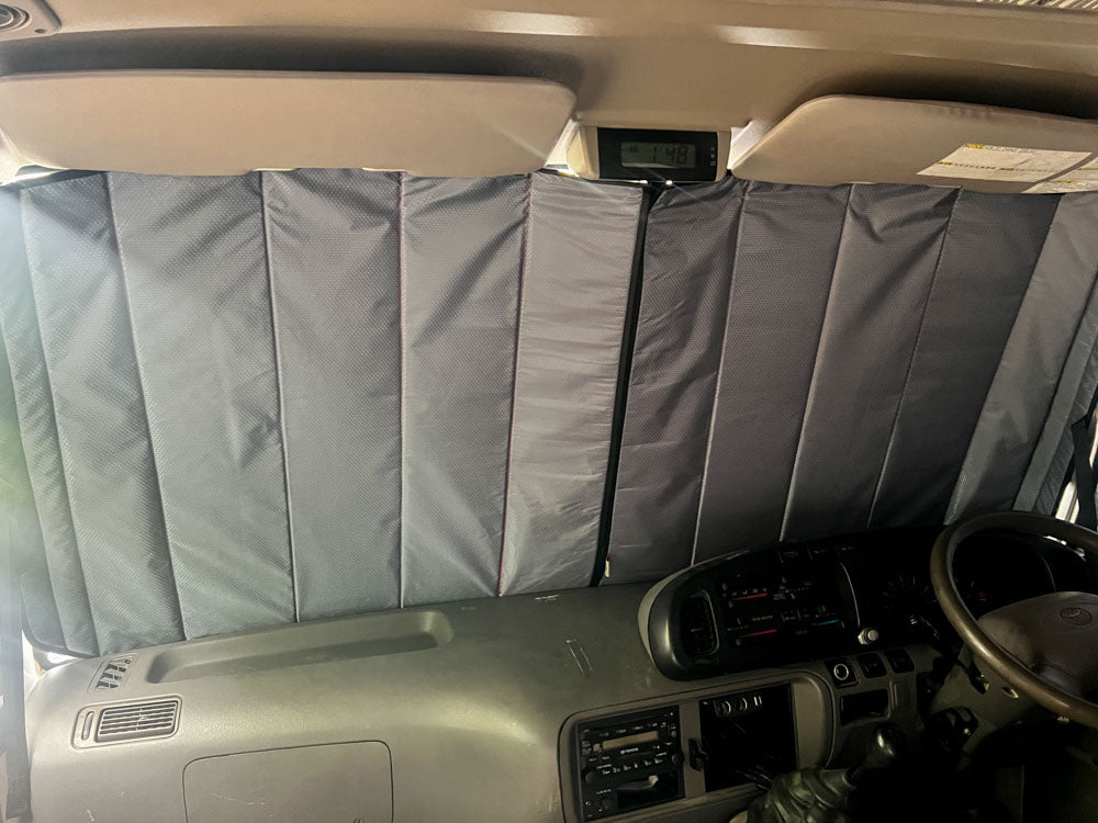 Front cab window covers for Toyota Coaster