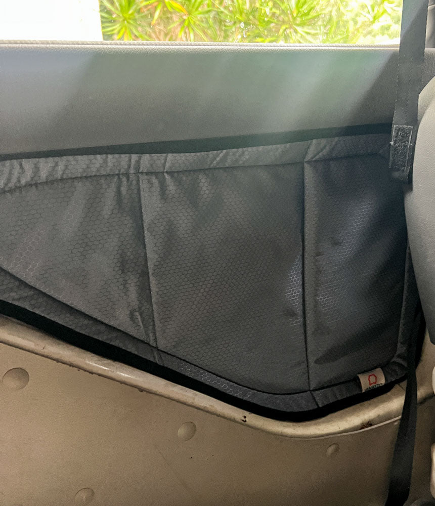 Front cab window covers for Toyota Coaster