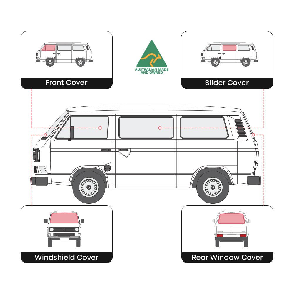 Kombi Full Set Window Covers (5 windows)