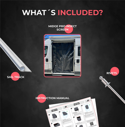 VW Crafter 2017-2025 - Midge Pro Insect Screen® (Inside Fitting)