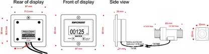 Topargee H2F-FM Flush Mount Water Tank Gauge
